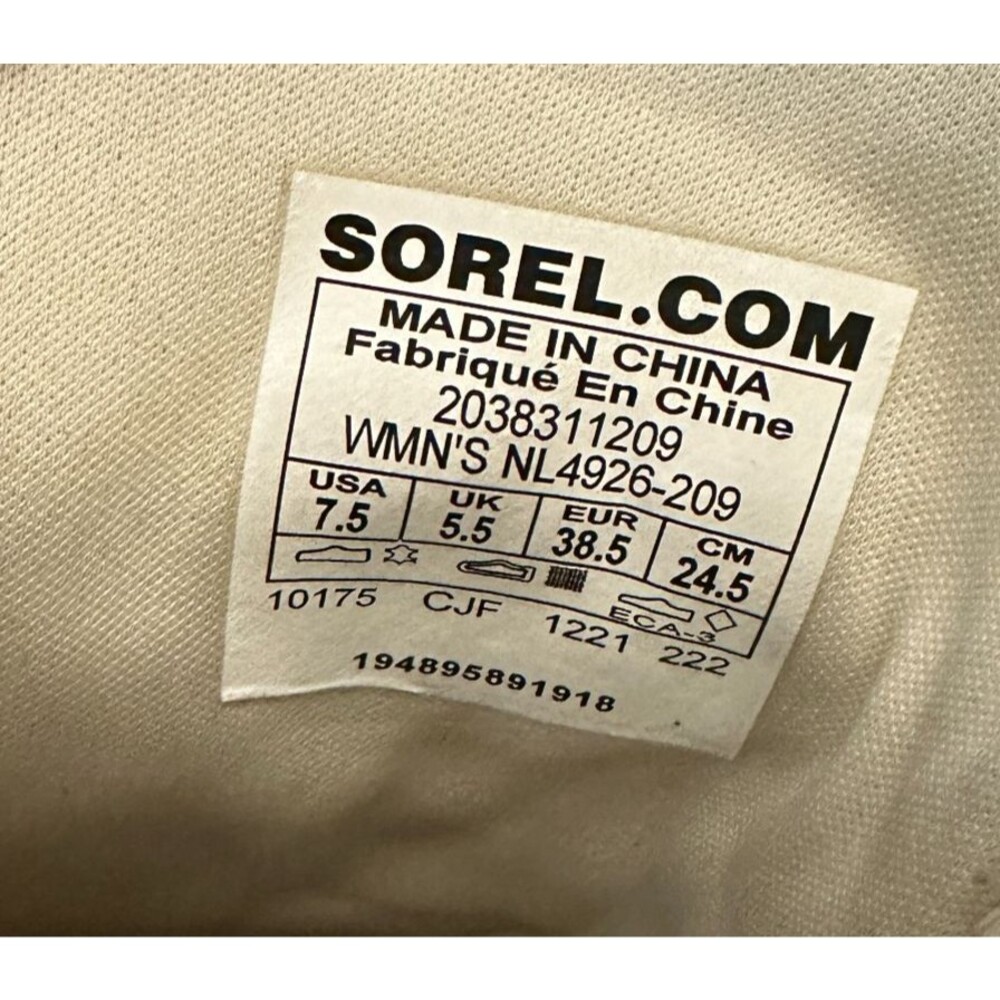 Sorel Women’s Evie Waterproof Wedge Ankle Boots Size 7.5 Suede Lace Up - Picture 9 of 10